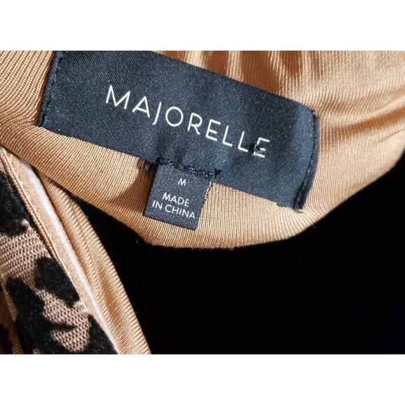 Majorelle Tabitha Womens Black Brown Animal Print Sleeveless Midi Dress Medium - Picture 7 of 12